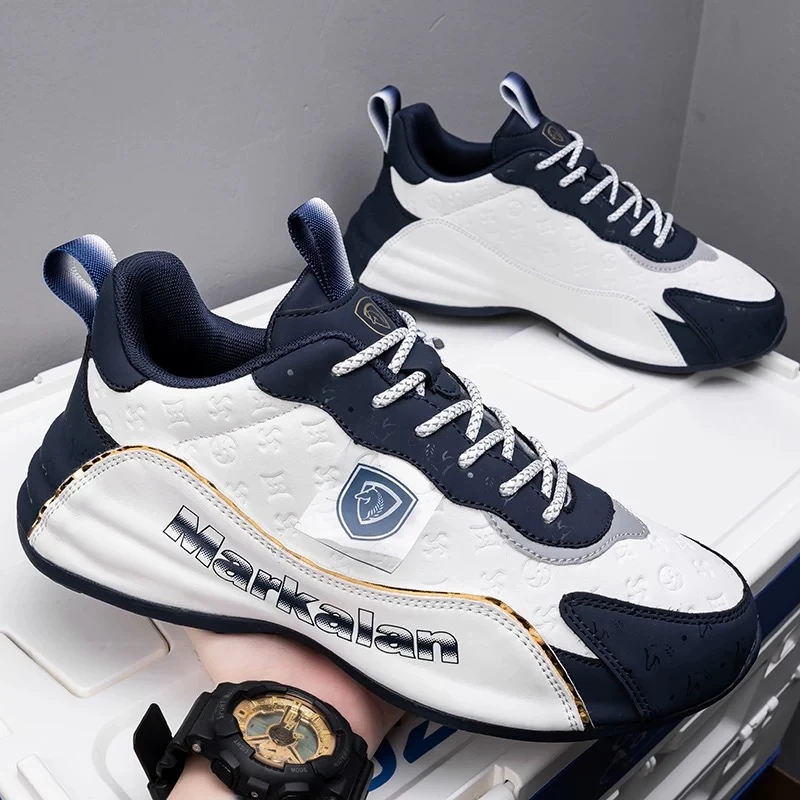 【MK2203-白深蓝】男款时尚百搭运动休闲鞋[小薇]