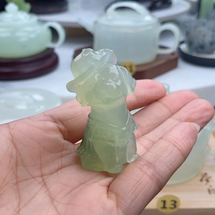 岫玉未镶嵌四大名玉摆件烟*乐