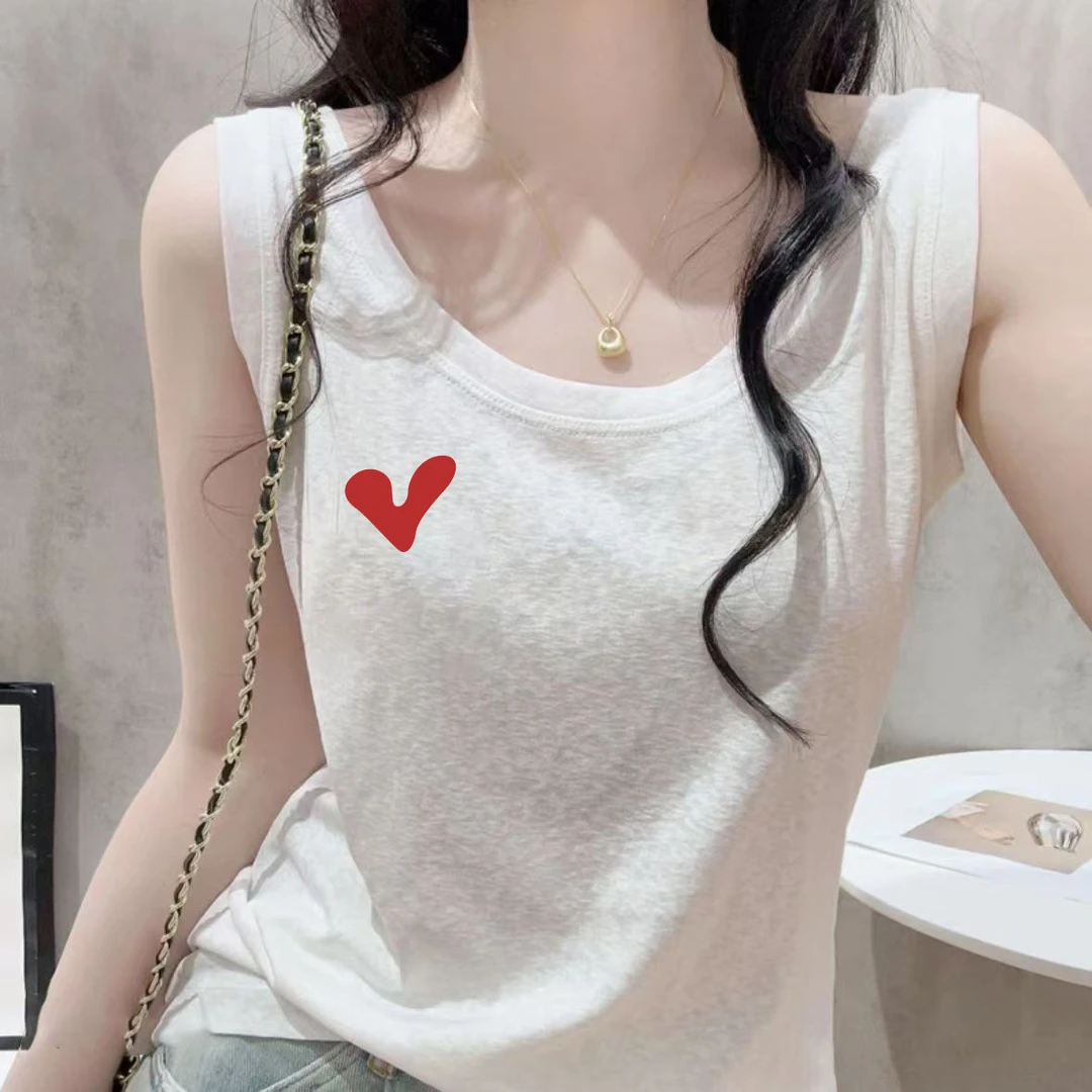 宽松型吊带女士2025夏季新款雪花棉背心百搭小众显瘦无袖外穿打底