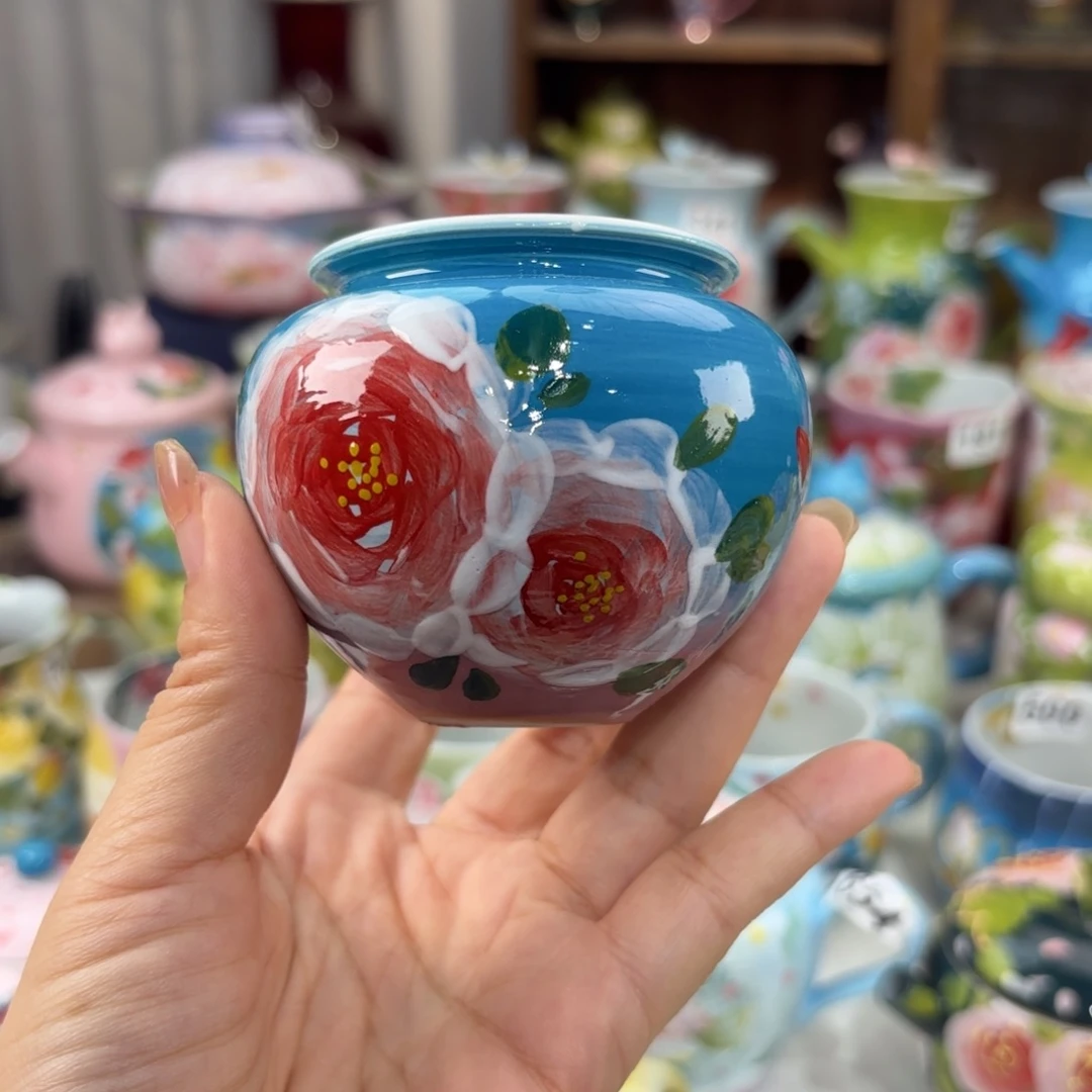 瓷片景德镇手绘高温釉下彩陶瓷茶具