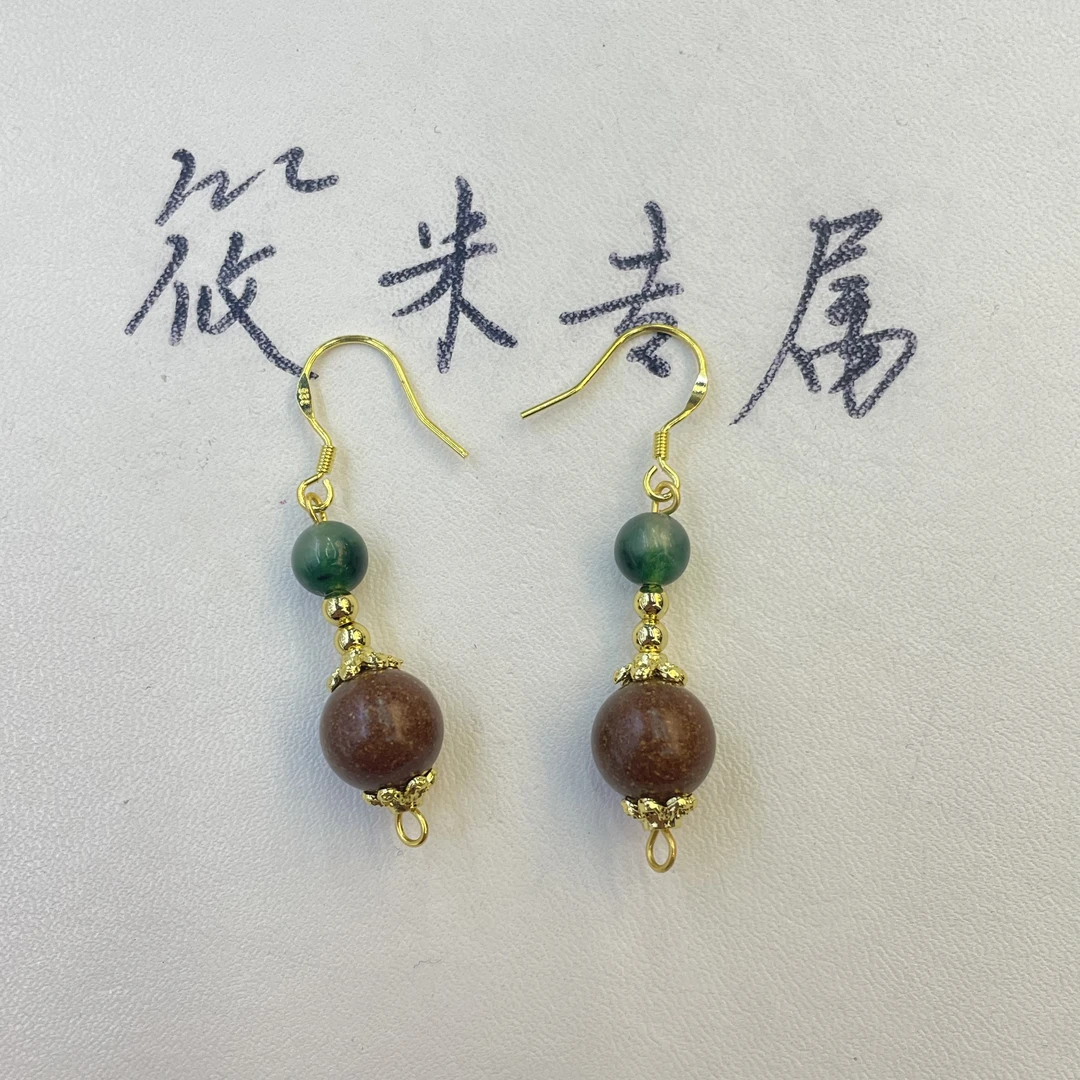 10mm天年古法合香珠耳坠H069 hxz