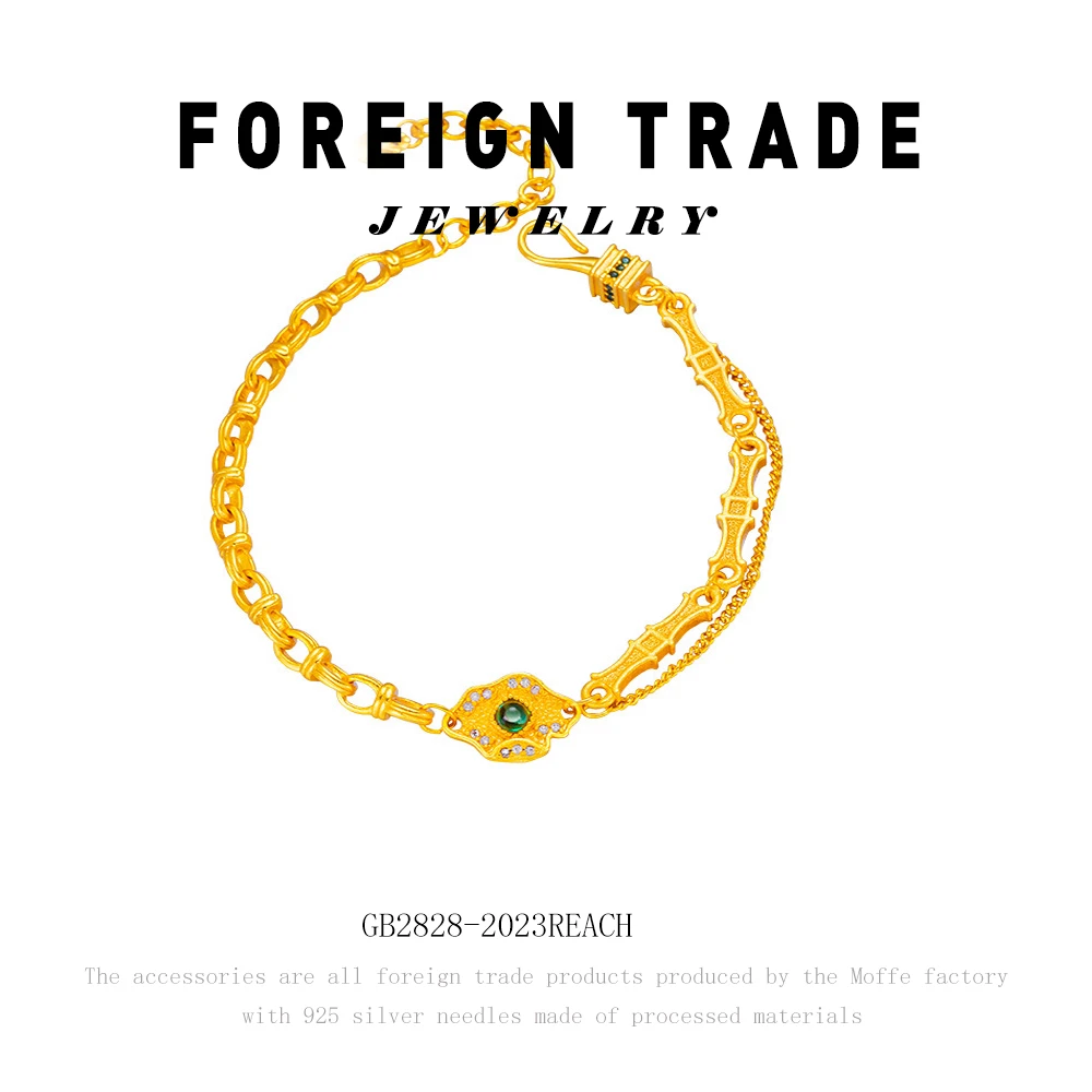 duobeiduo/哆呗哚 铜合金莫桑石手链 NEW如意守护情手链~F8660明