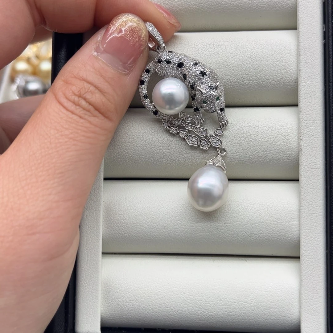 海水珍珠吊坠(不含链)银S925镶嵌