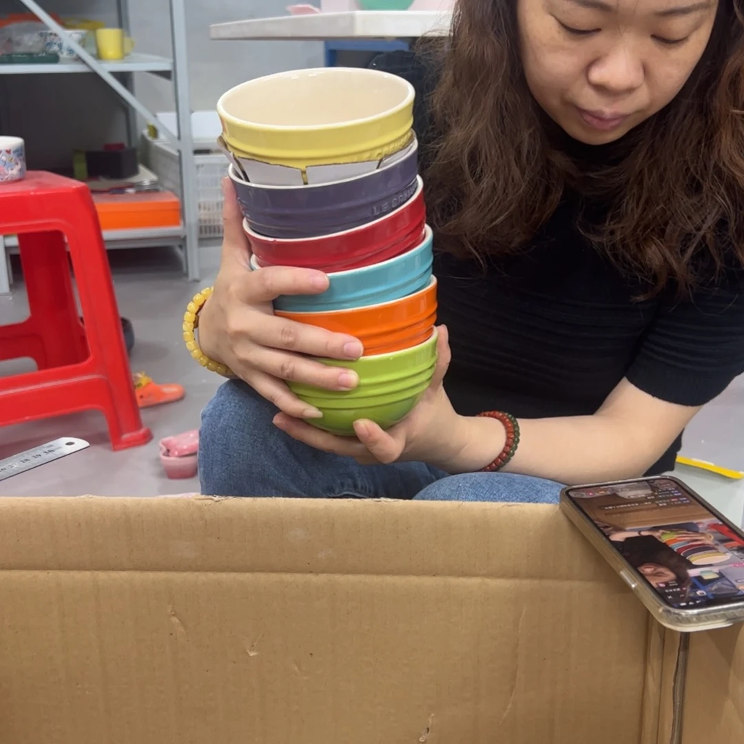 老姊妹家瓷器好漂亮微瑕米饭wan套装