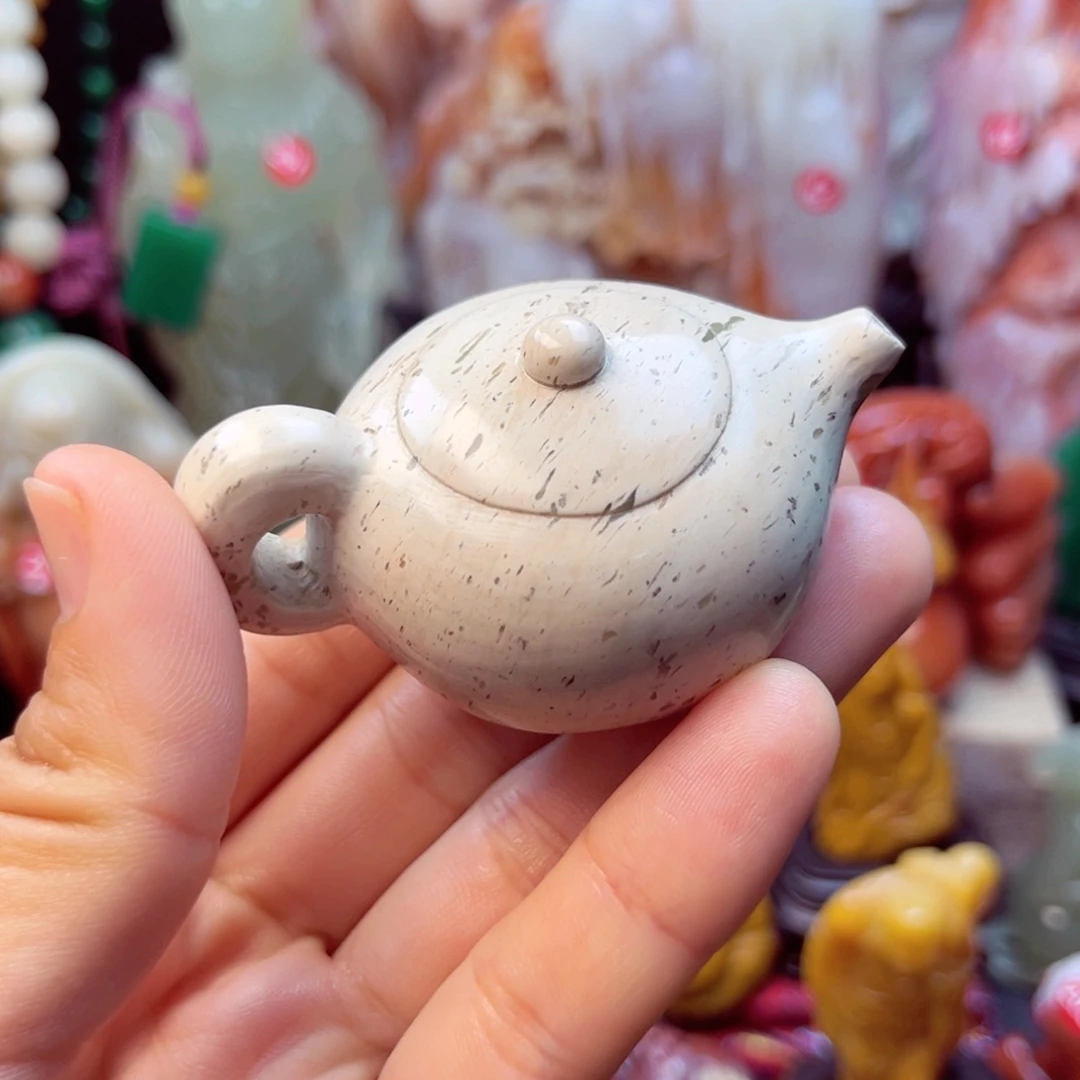寿山石茶壶手玩件