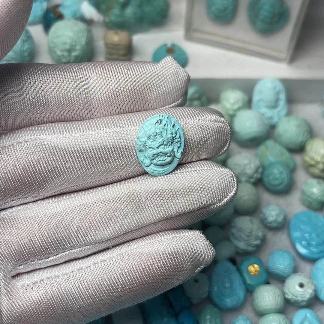 绿松石珠宝半成品未镶嵌