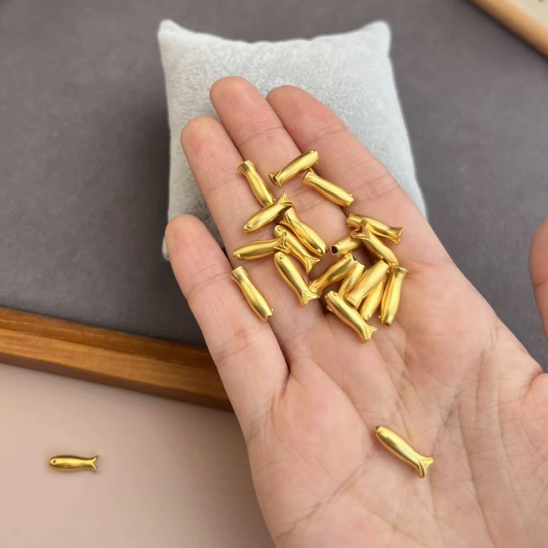 【质检发货】18k 小黄鱼通孔配件 DIY