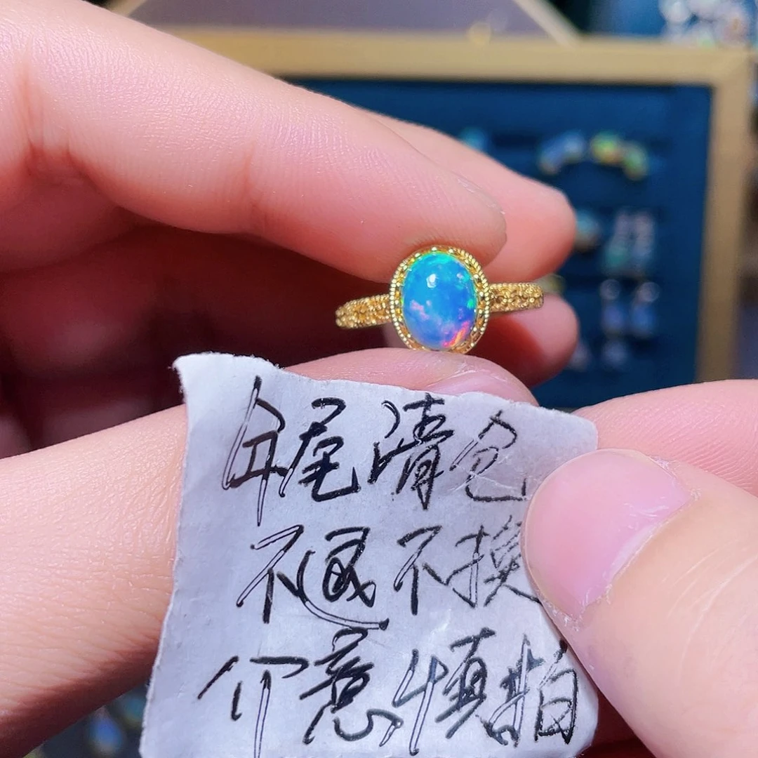 欧泊戒指）银S925镶嵌阿****⁷