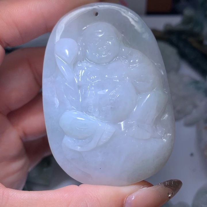 翡翠未镶嵌颈饰保真天然A货翡翠