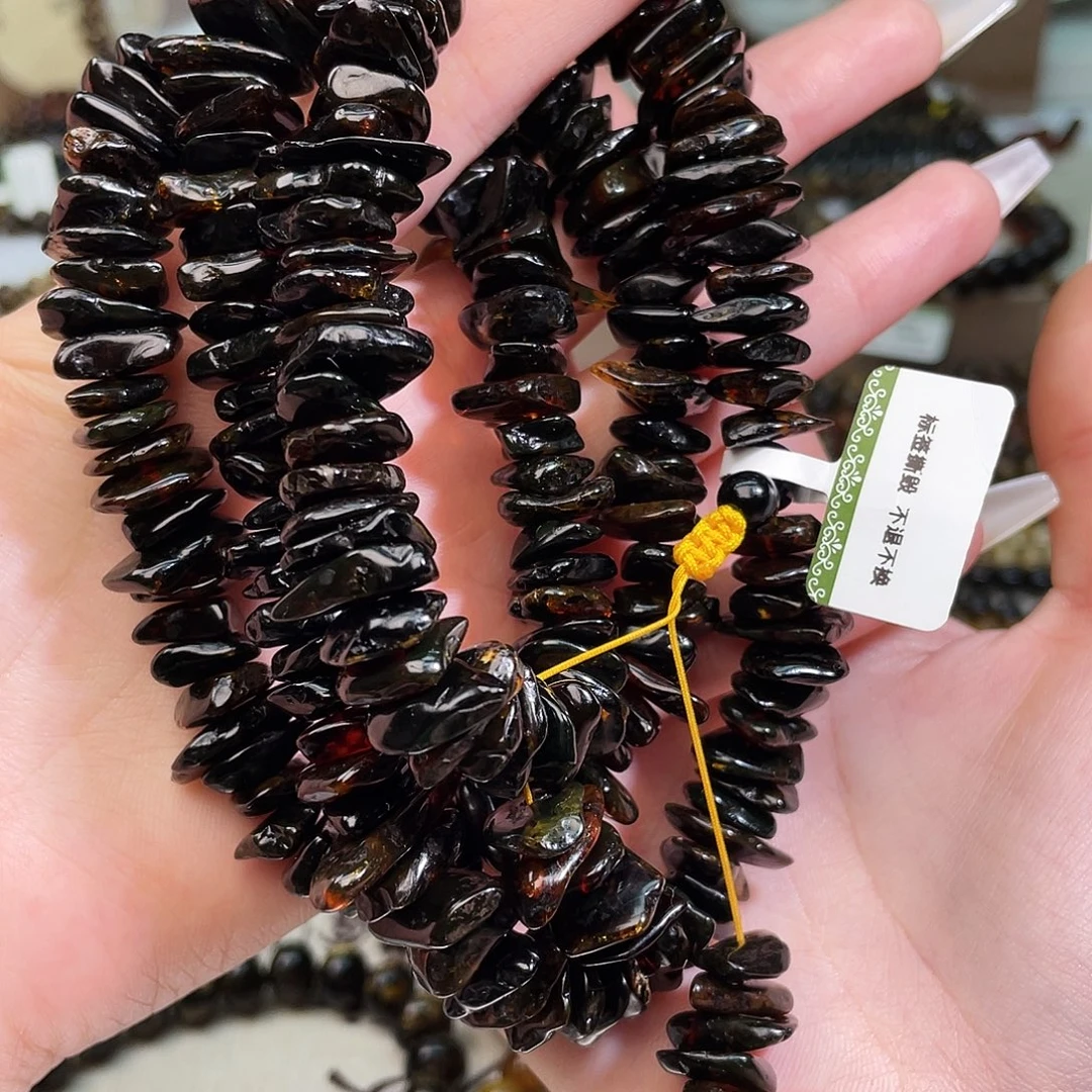 琥珀未镶嵌裸石抚顺琥珀随型108翳珀