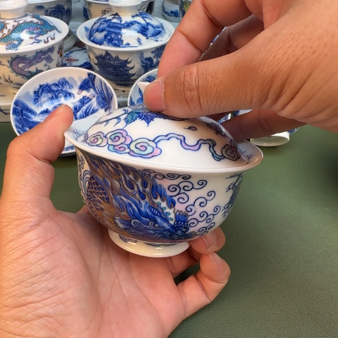 纯手工纯手绘茶具石头249