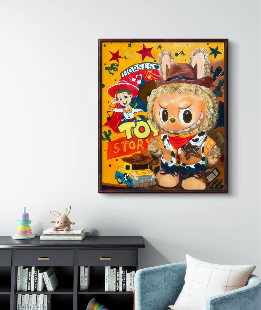 【牛仔很忙】油画客厅沙发背景墙装饰画尺寸：50*60cm