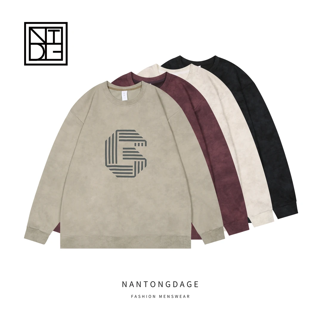 新款长袖T恤宽松潮流休闲男士卫衣L8806