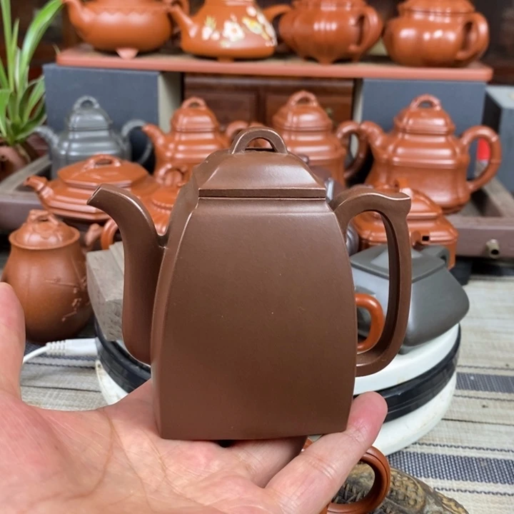 茶壶紫砂全手工汉方200cc原矿一厂老紫泥特价