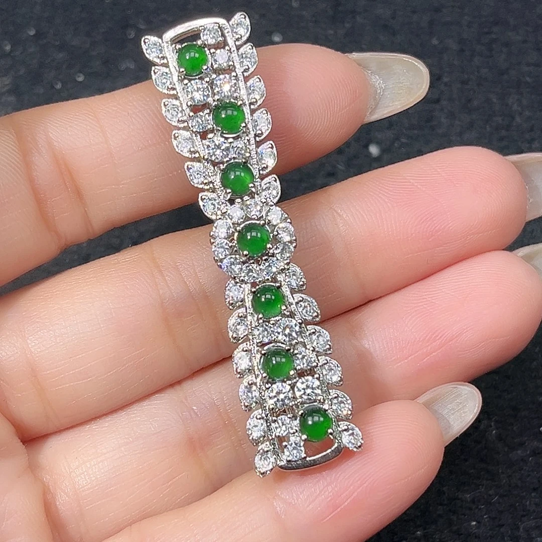 翡翠未镶嵌颈饰发夹