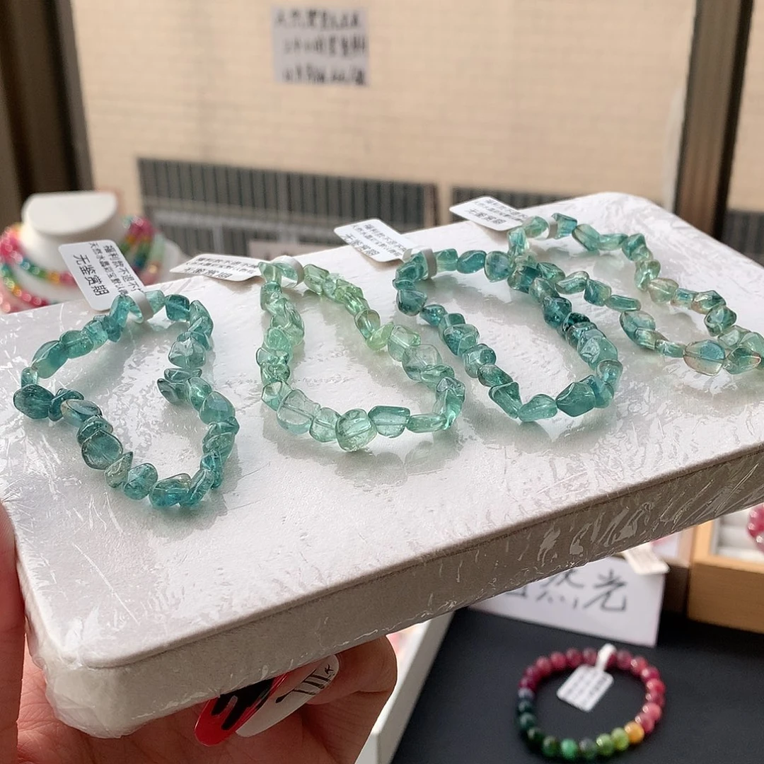 定制碧玺未镶嵌素圈帕蓝原石随形不退换