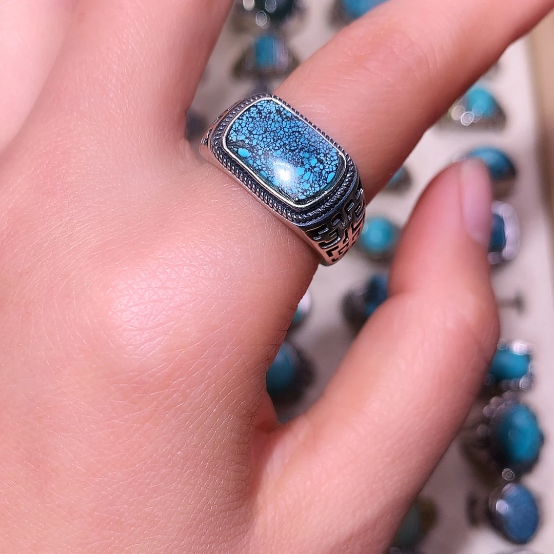 绿松石银S925镶嵌颈饰