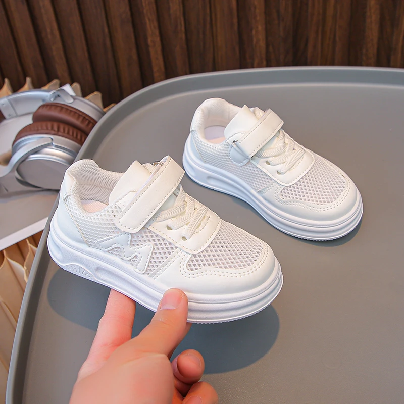 学校指定专用小白鞋六一儿童节舞蹈鞋男女童小白鞋2岁到12岁网鞋