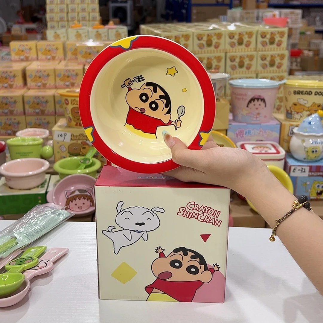 瓷蜡笔小新米饭碗 陶瓷陶瓷