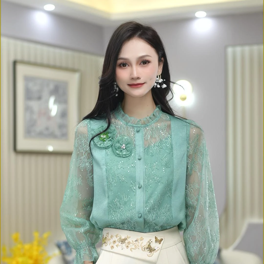 米娅 春夏新款高贵上档次女装衬衫洋气减龄气质感独特漂亮 DY5490