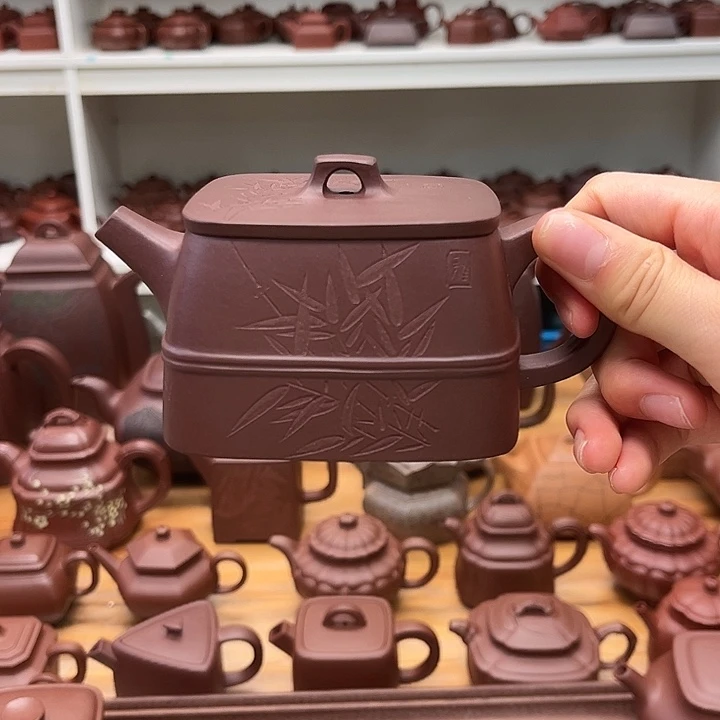 茶壶紫砂四方竹影260cc