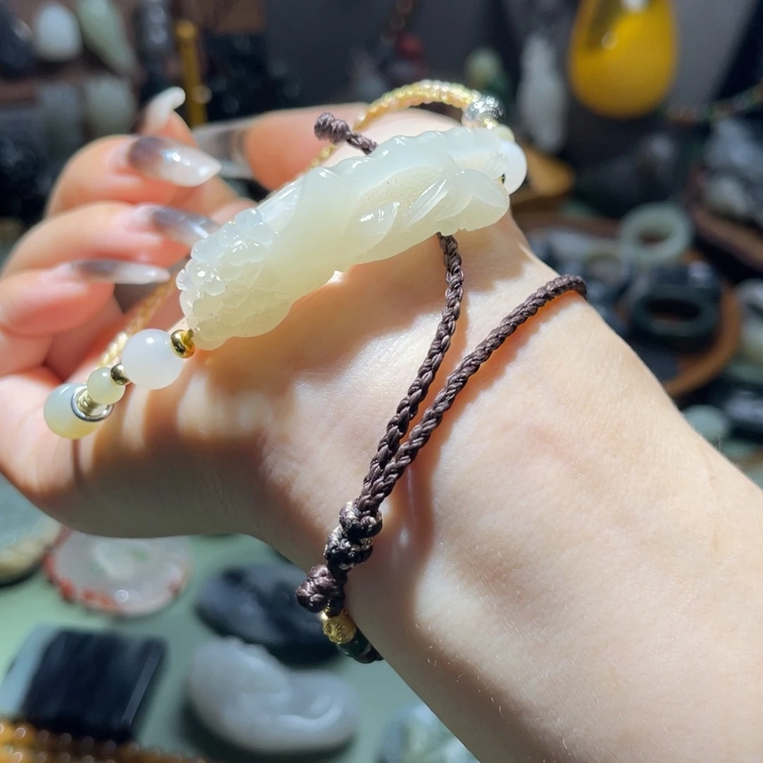 手链未镶嵌和田玉竹节手牌