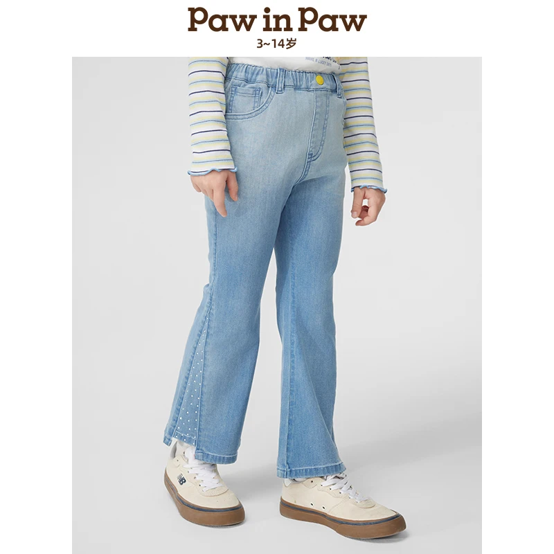 【商场同款】PawinPaw卡通童装25年春夏女童牛仔裤喇叭裤PCTJF1222K
