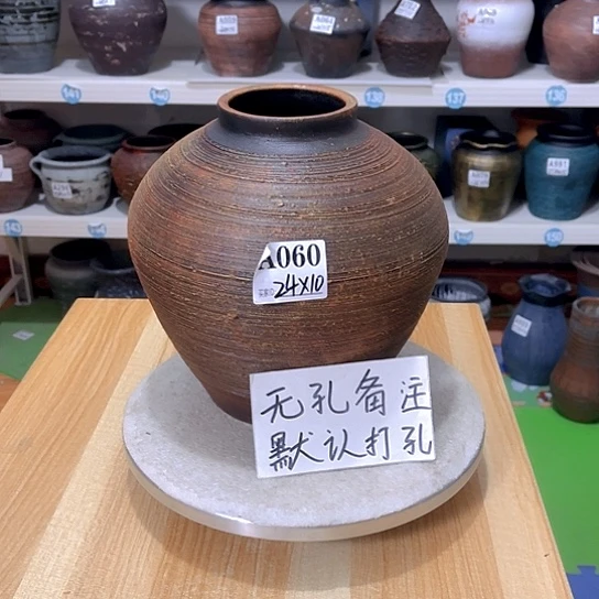 红陶手工制作工艺花盆