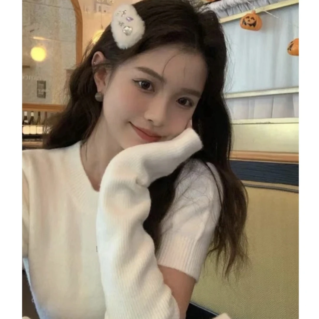 短袖+袖套毛衣女A524