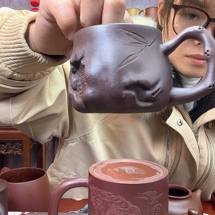 紫砂茶杯原矿紫砂杯