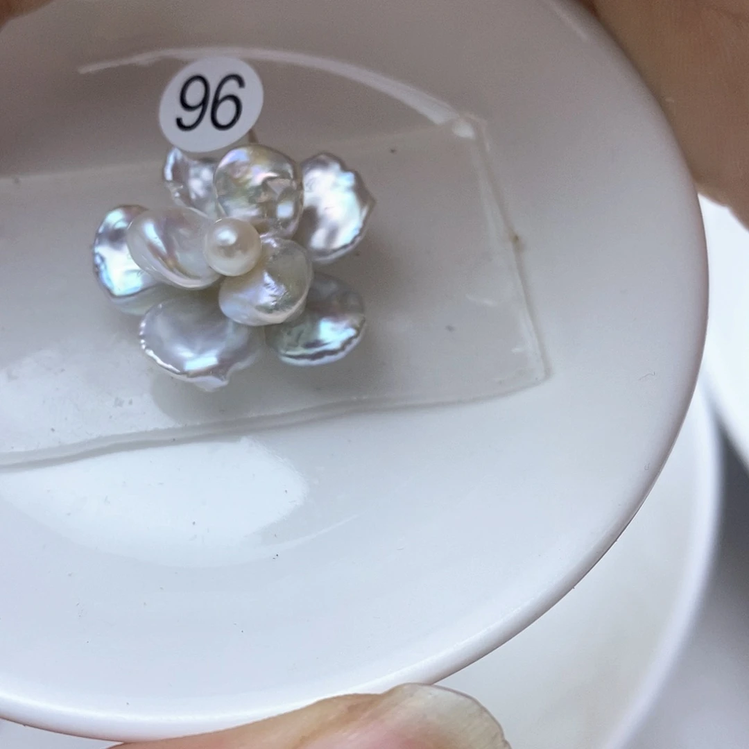 合金淡水珍珠吊坠紫**开