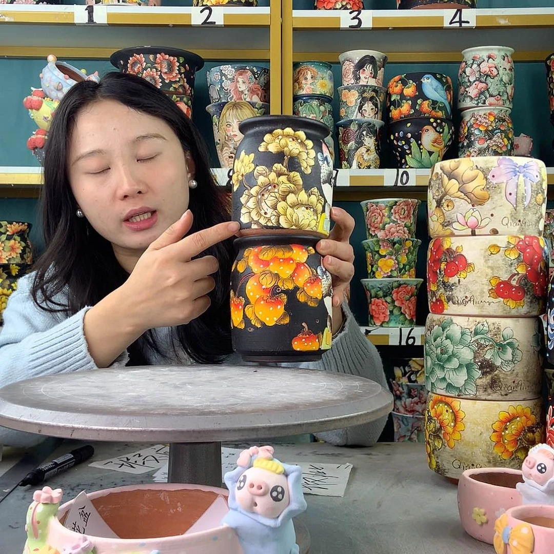 陶景德镇手工花盆177
