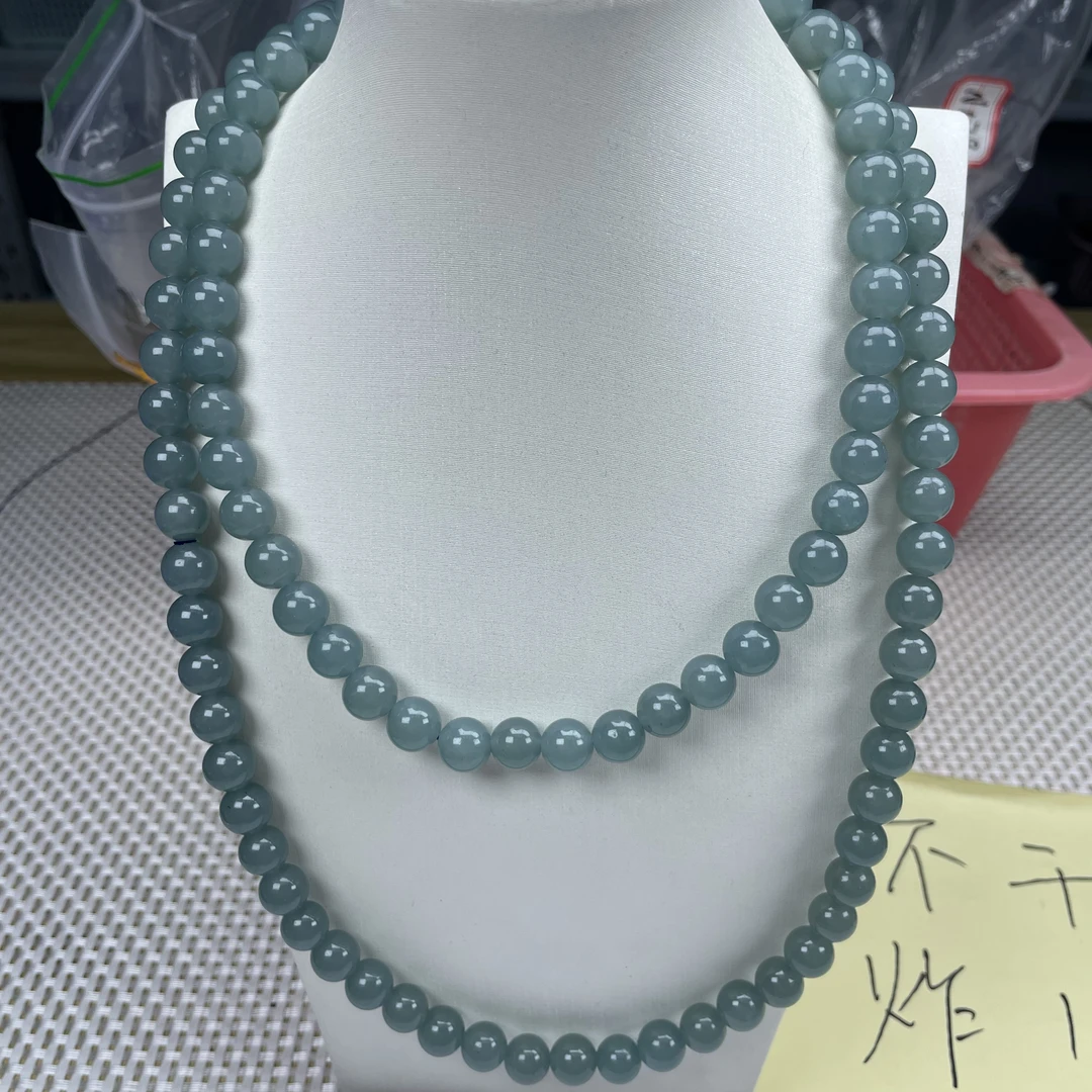 F25湖水蓝10mm项链108多样性发其一
