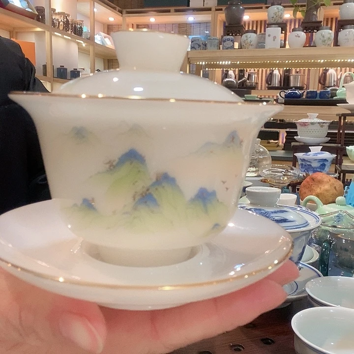 璞玉盖碗瓷器陶瓷