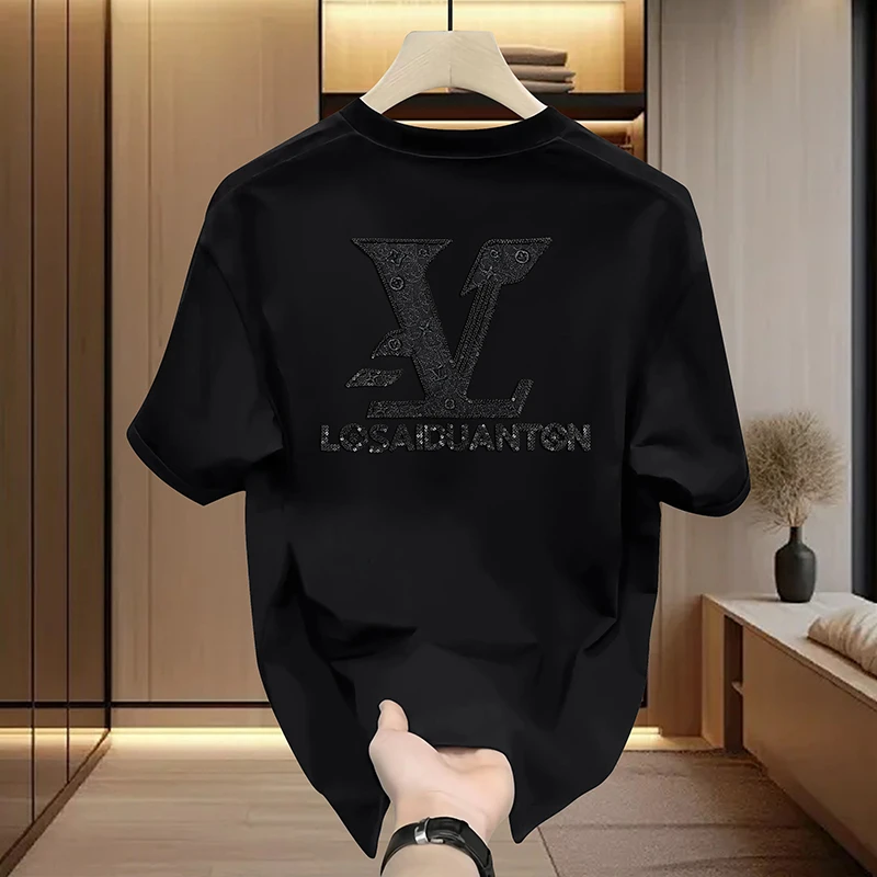 【立体悬浮绣-aT恤】夏季新品轻奢时尚短袖男女同款--T2086