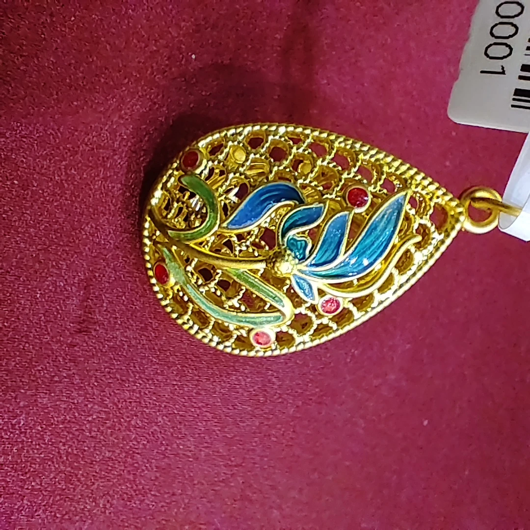 【夏夏专享】足金999 粉蓝草水滴 GP 1.60 攒金有道