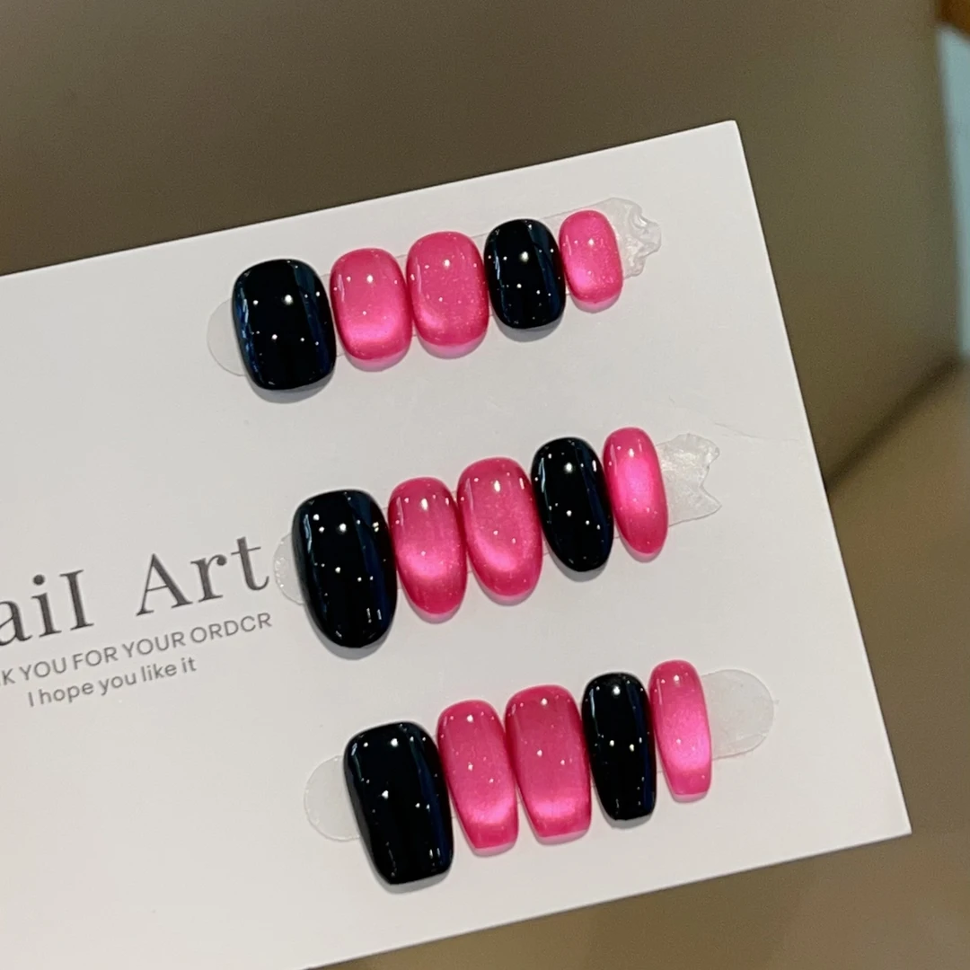 【恋人】火龙果猫眼玻璃珠配色纯手工穿戴甲款带盒子工具包