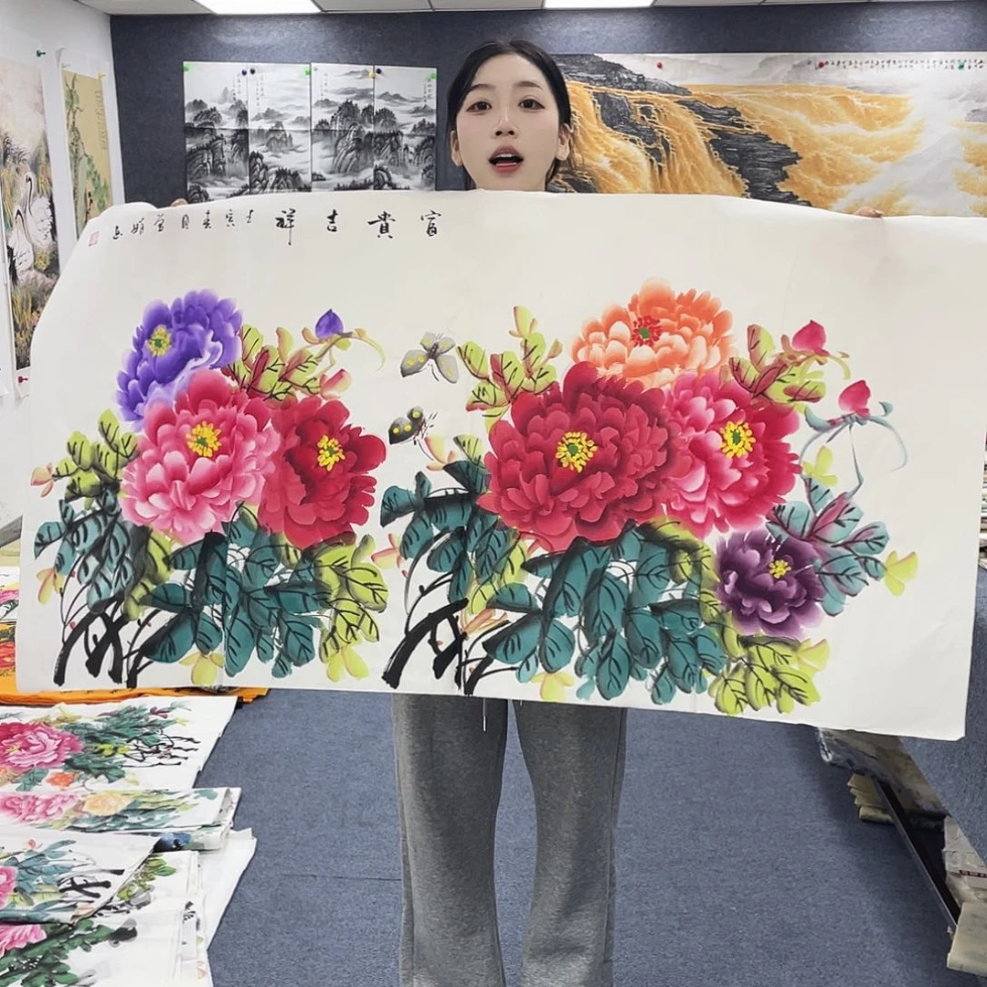 国画作品小姐姐放漏…