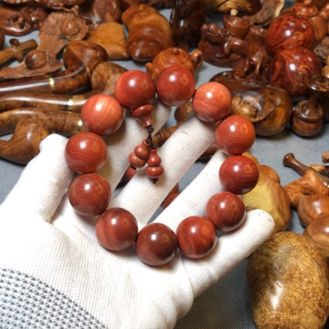 【闪购商品】木麻梨疙瘩火琉璃手把件