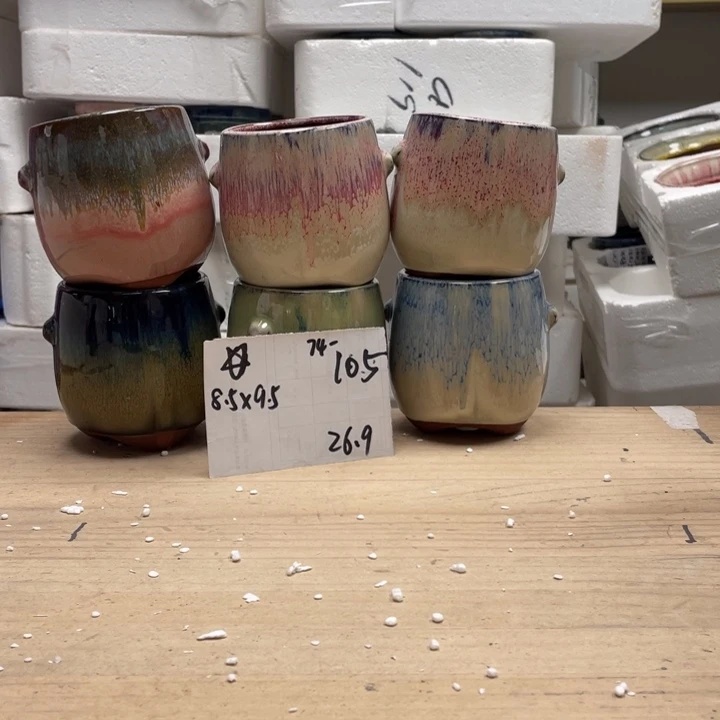 紫砂花盆多肉陶土花盆微瑕105