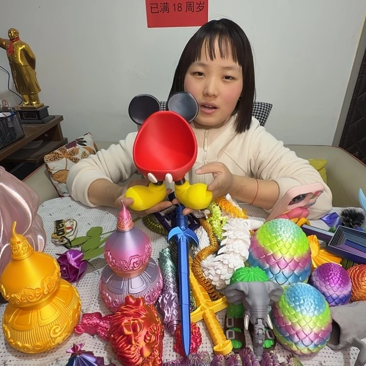 米奇3d打印玄关钥匙架摆件