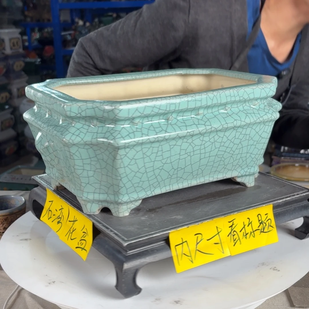 一风堂石湾花盆 内27*18*12盆口小外扩