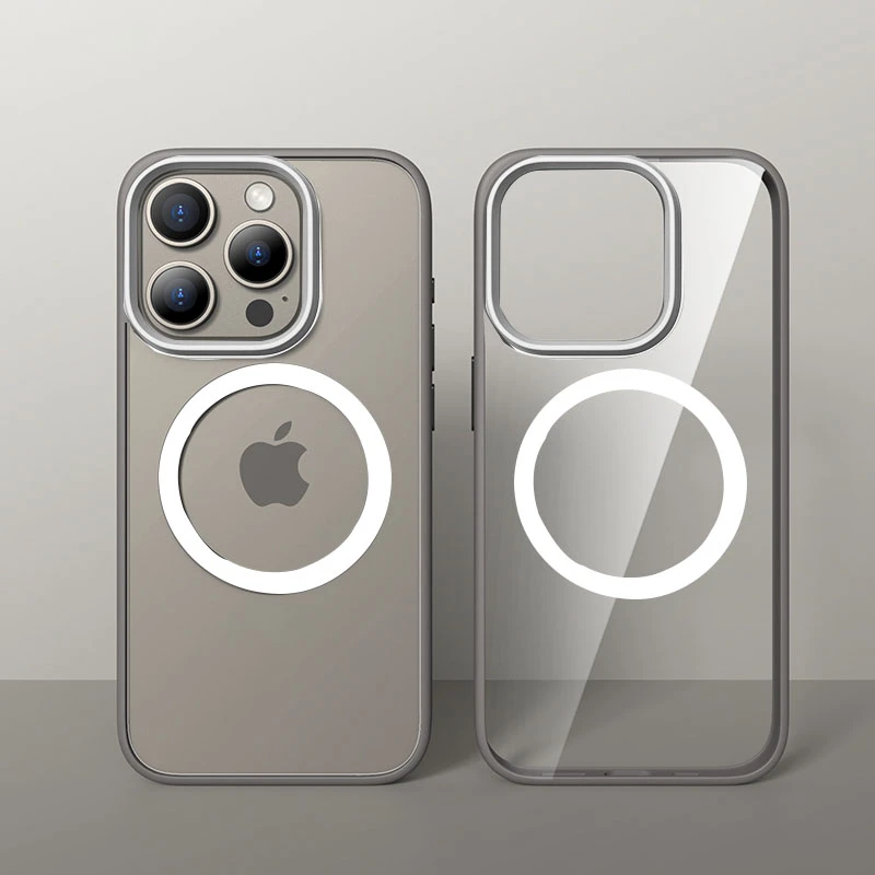 适用苹果17promax手机壳iphone16pro保护套15透明磁吸全包防摔壳