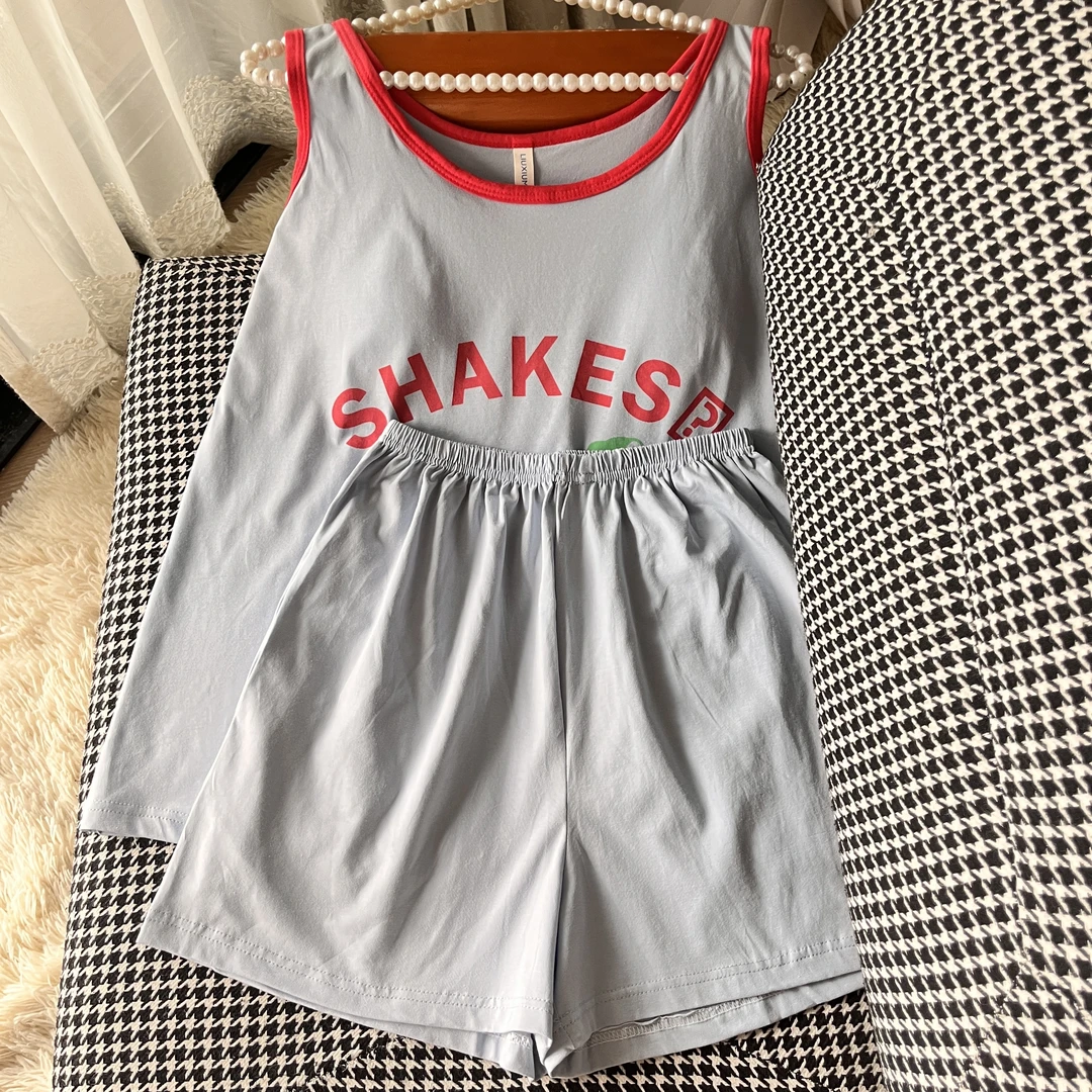 纯棉夏天带胸垫一体可外穿吊带睡衣套装女士爆款2025年新款家居服