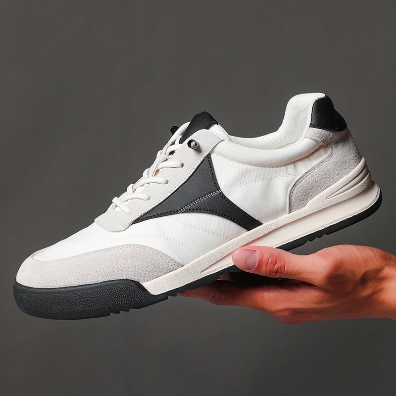 林肯国际正品真皮运动休闲鞋2025春夏季新款男款阿甘鞋复古德训鞋