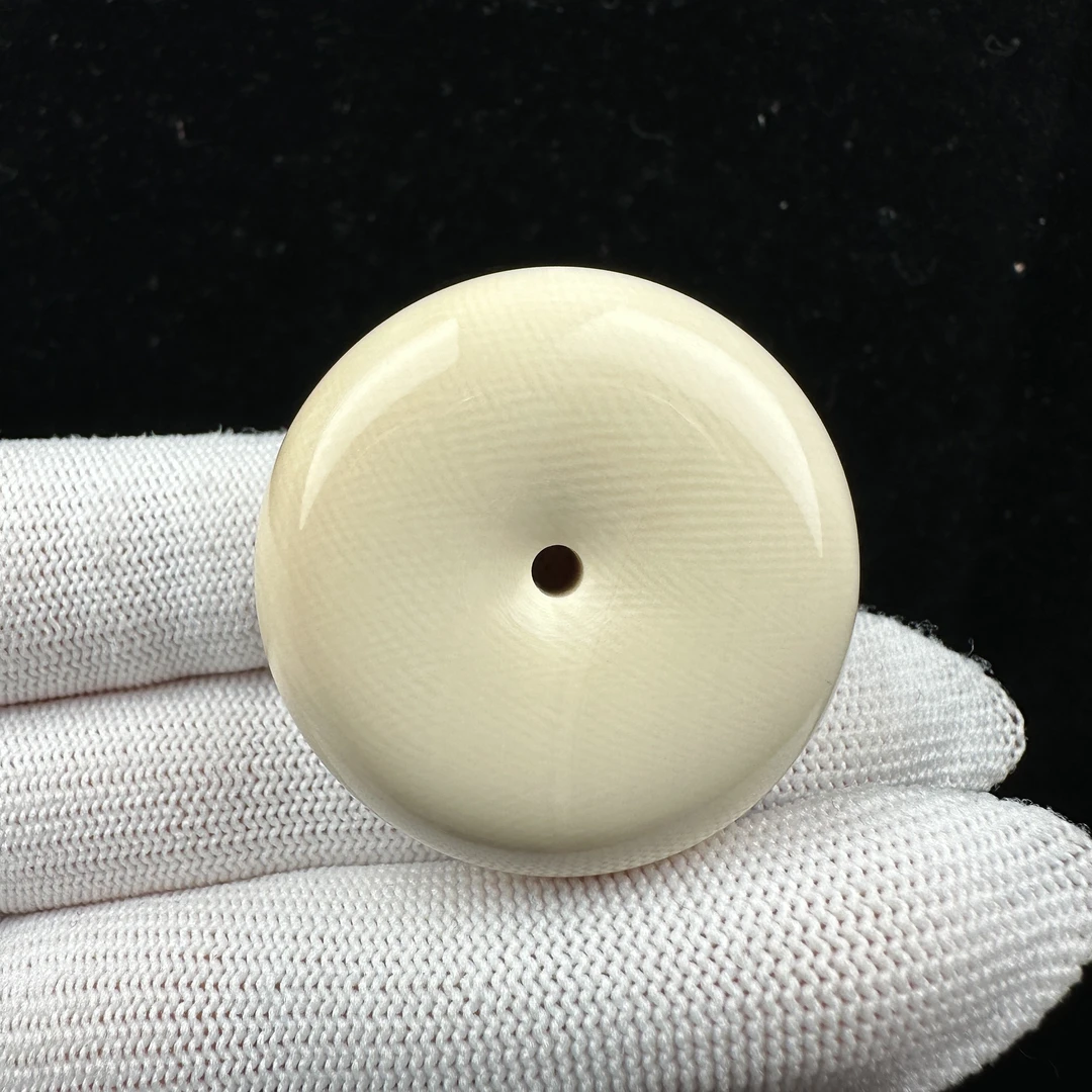 S4755天然猛犸牙 面包扣 36*14.8mm 支持鉴定 假一罚四