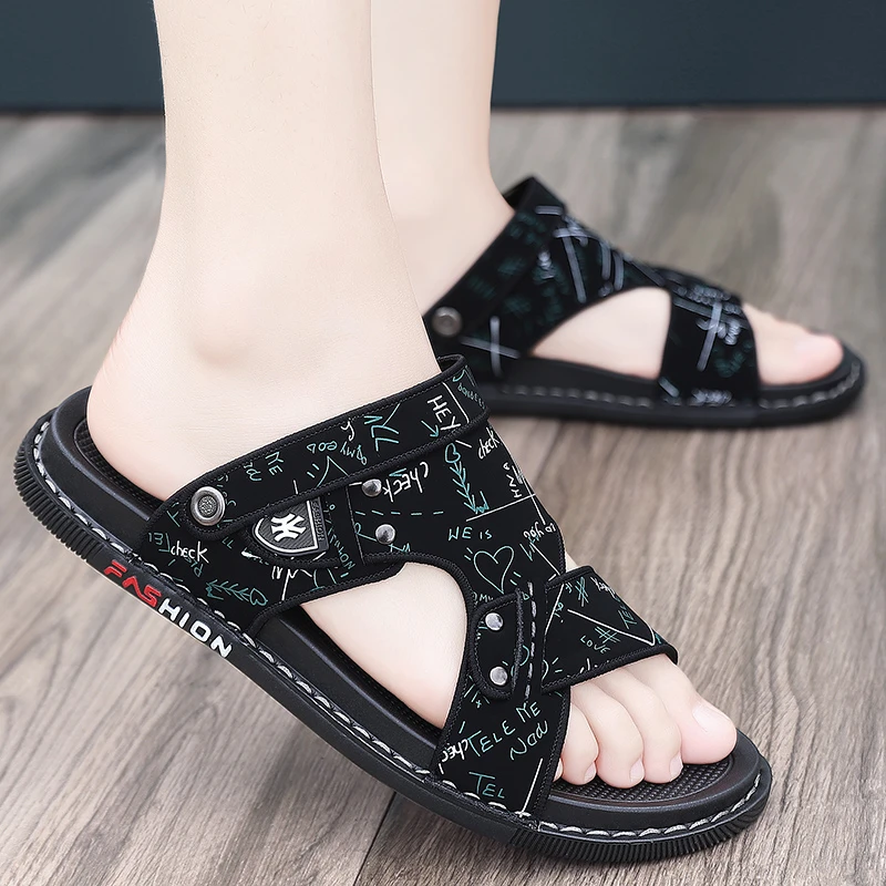 沙滩鞋男2025新款夏季外穿轻便两用凉鞋男士户外休闲开车拖鞋防滑