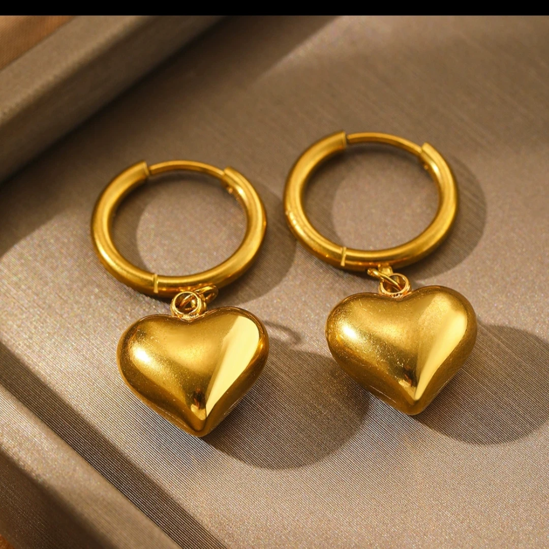 铜合金耳饰 轻奢【爱心耳扣】气质时尚耳环女百搭耳饰005
