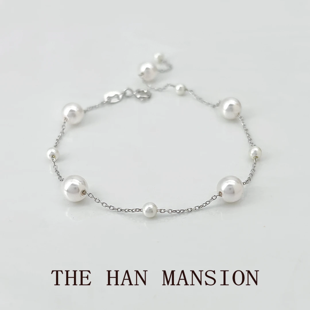 925银仿珍珠手链 简约气质珠珠手链温柔小众设计不掉色女时尚韩版