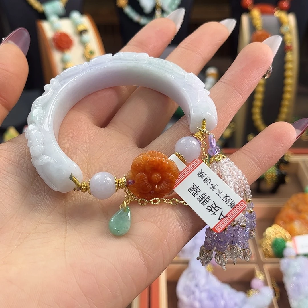 翡翠未镶嵌手链54圈以下